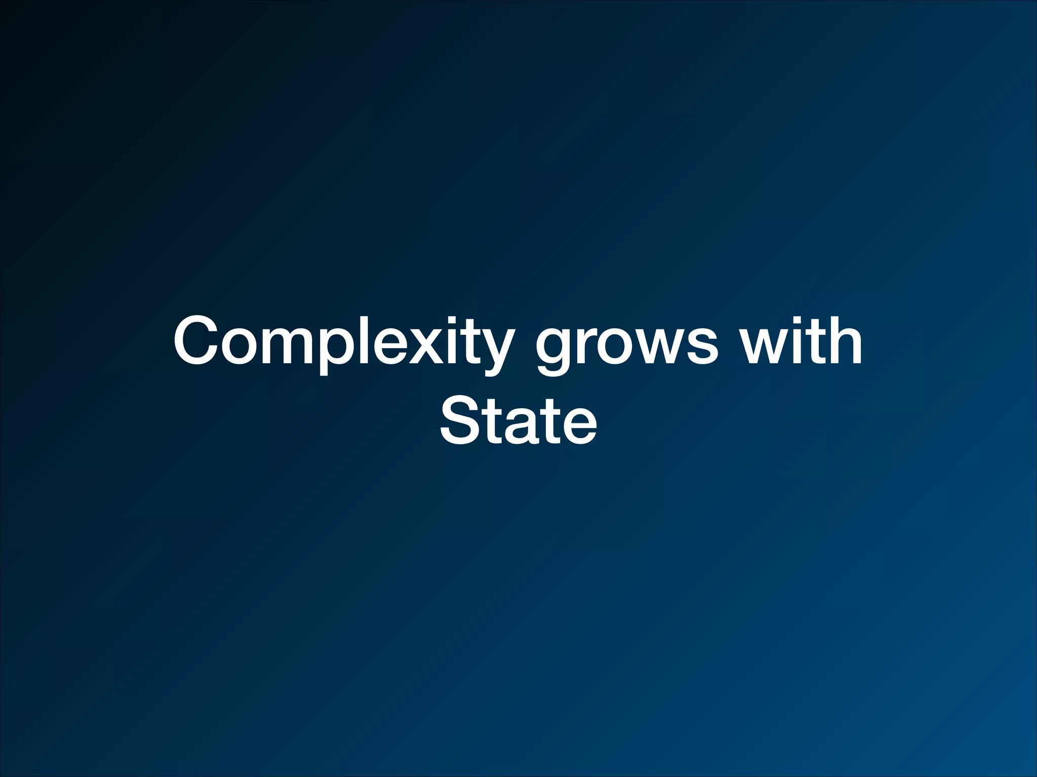 Complexity grows with State 