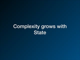 Complexity grows with
State
 