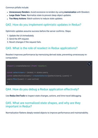 React Redux Interview Questions PDF By ScholarHat | PDF