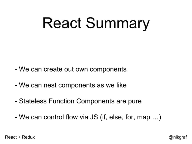 React + Redux Introduction | PPTX