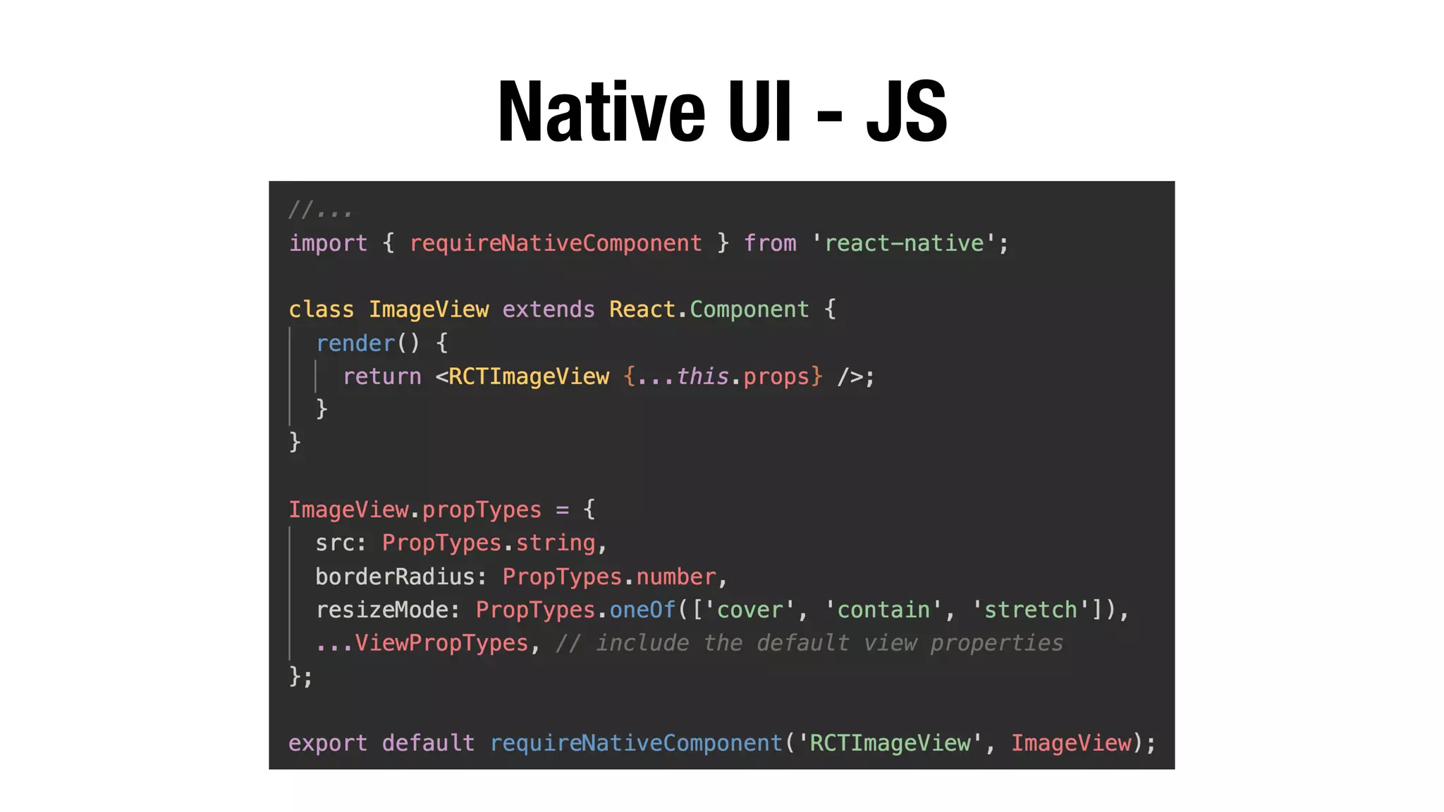Native UI - JS
 