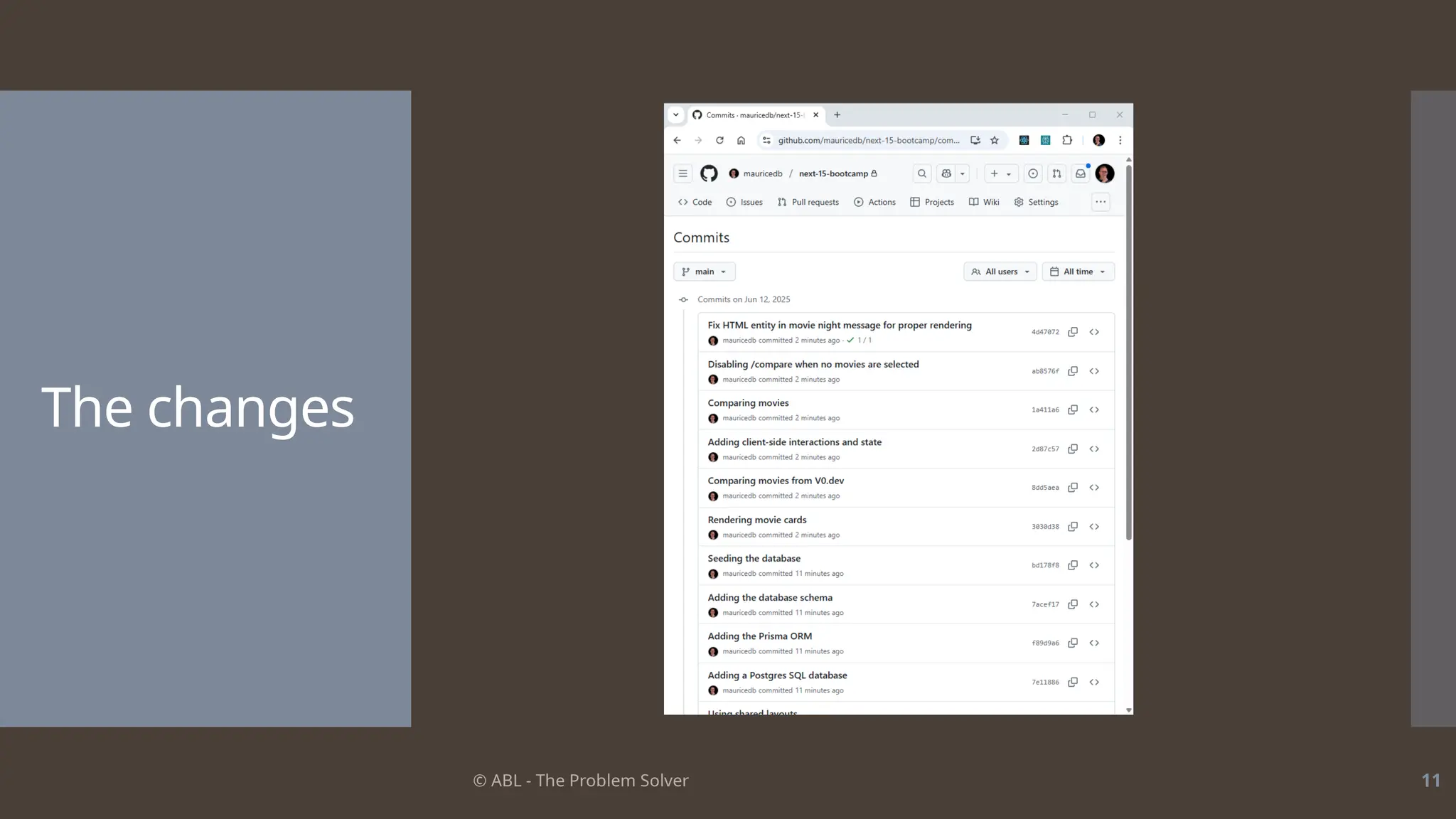 © ABL - The Problem Solver 11
The changes
 