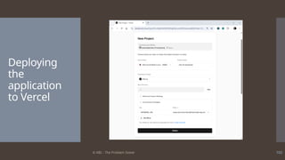 © ABL - The Problem Solver 102
Deploying
the
application
to Vercel
 