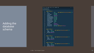 © ABL - The Problem Solver 60
Adding the
database
schema
 