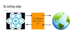 So cutting-edge
Firebase
Service.
js
 