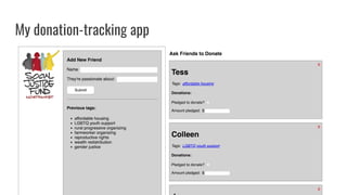 My donation-tracking app
 