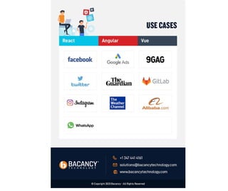 React vs angular vs vue infographic | PPT