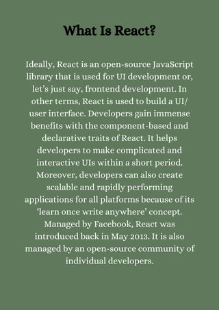 React vs angular which front end framework should you choose and why | PDF