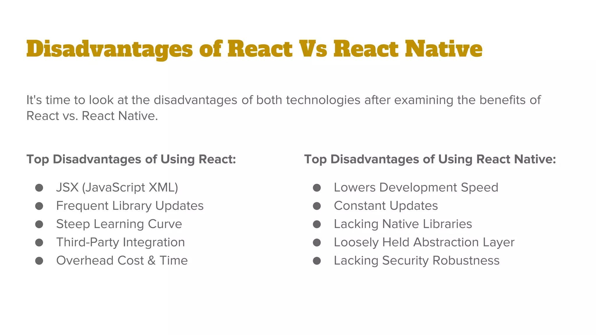 React vs React Native | PPTX