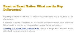 React vs React Native | PPTX