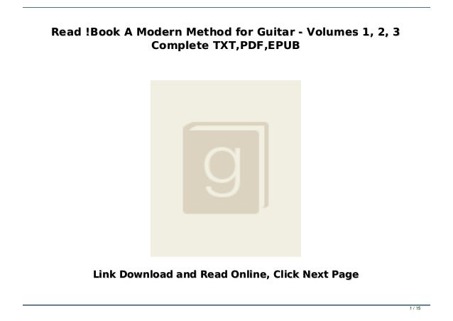 Classical guitar method pdf free