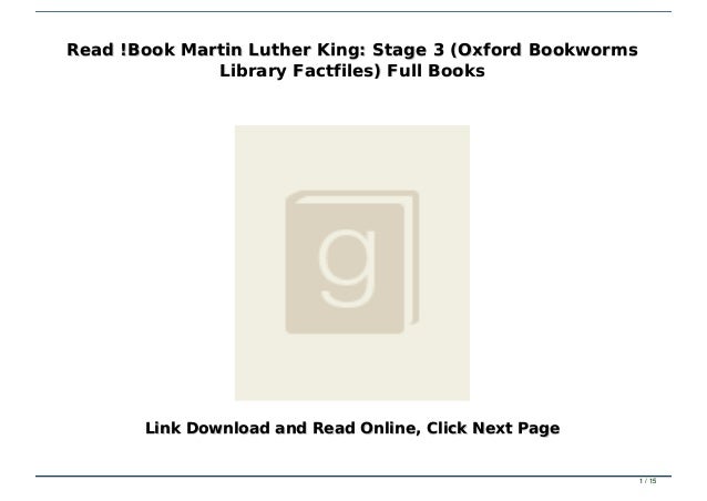 Read Book Martin Luther King Stage 3 Oxford Bookworms Library Fact