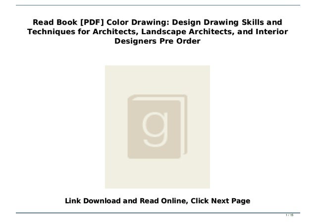 Read Book Pdf Color Drawing Design Drawing Skills And Techniques F