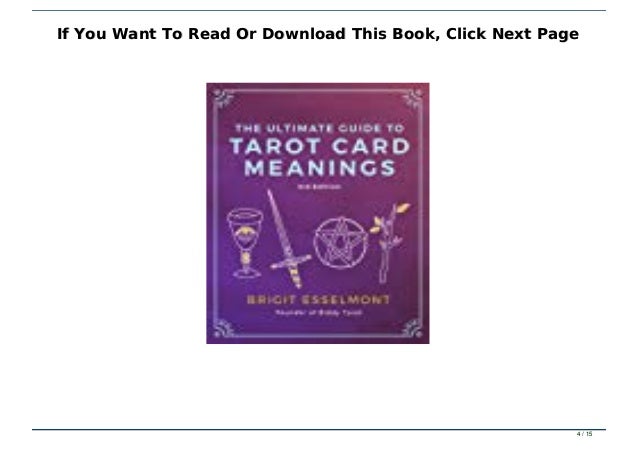 Read Book Pdf The Ultimate Guide To Tarot Card Meanings Pre Order