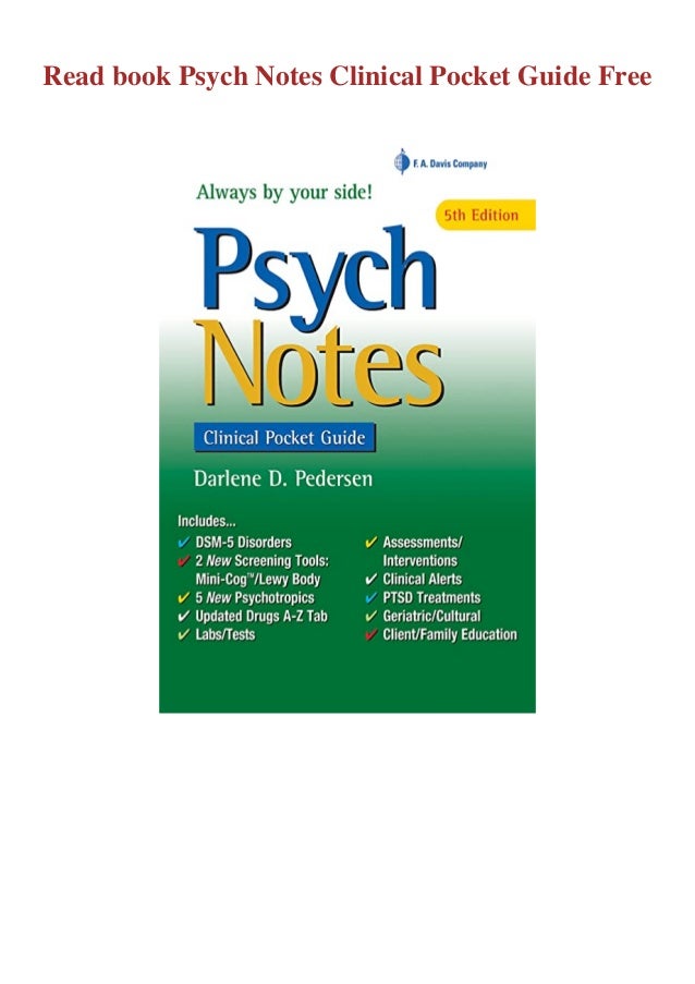 Read Book Psych Notes Clinical Pocket Guide Free