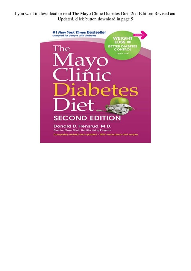 Read Book The Mayo Clinic Diabetes Diet 2nd Edition Revised And Updat