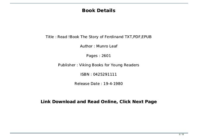 Get The Story Of Ferdinand Pdf Images
