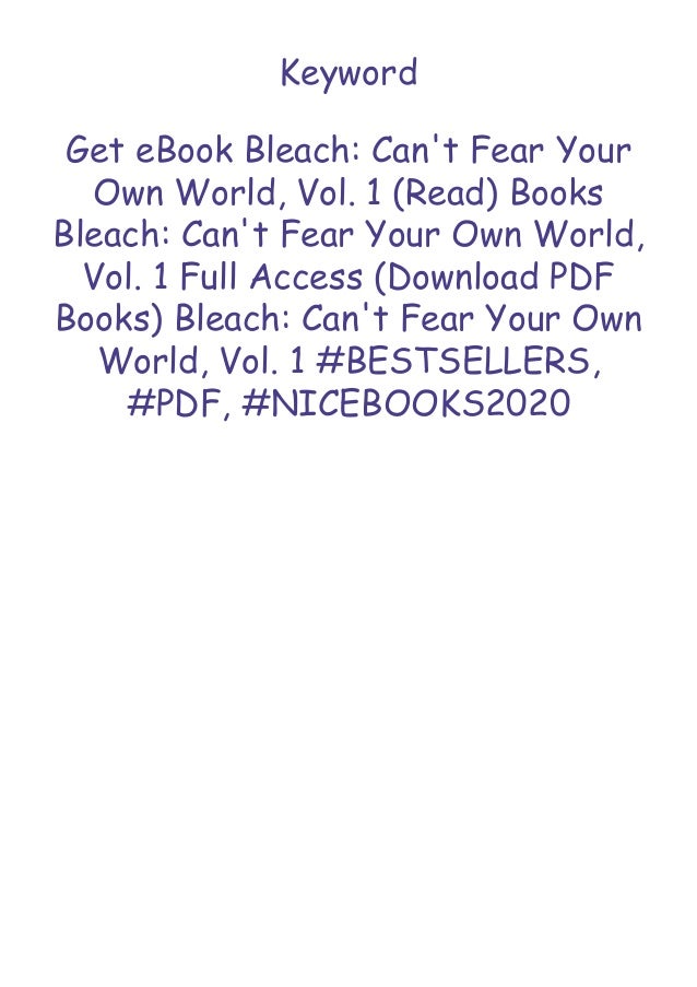 Read Books Bleach Can T Fear Your Own World Vol 1 Full Page Read Books Bleach Can T Fear Your Own World Vol 1 Full Page