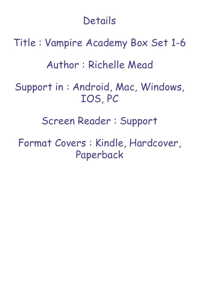 Read Books Vampire Academy Box Set 1 6 Full Access