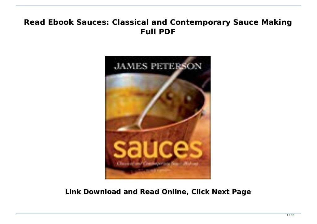 Read Ebook Sauces Classical and Contemporary Sauce Making Full PDF