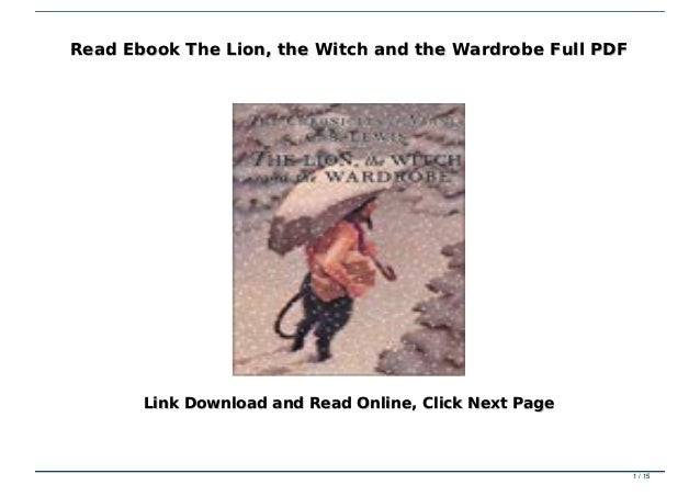 Read Ebook The Lion The Witch And The Wardrobe Full Pdf