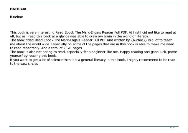 marx engels reader pdf download