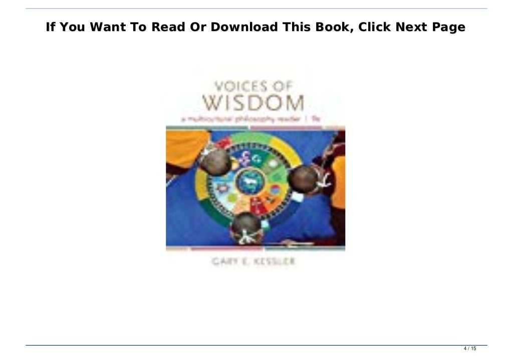 Read Ebook Voices of Wisdom A Multicultural Philosophy Reader Full P…