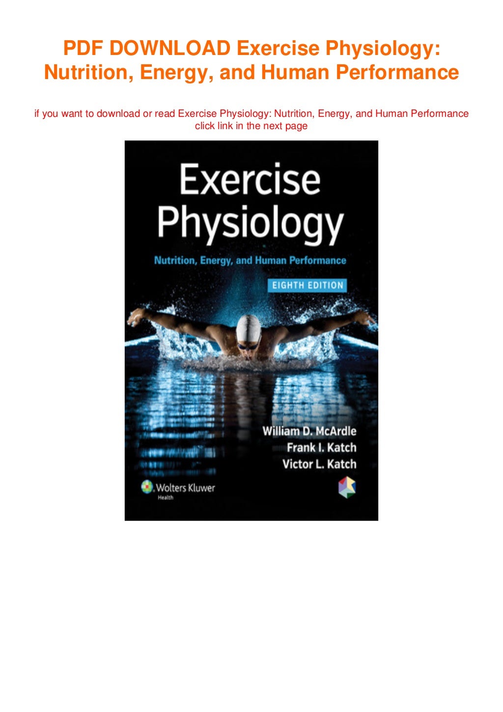 Read Exercise Physiology Nutrition, Energy, and Human Performance