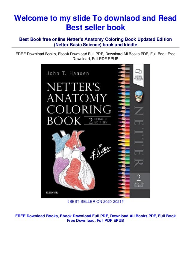 Download Read In Pdf Netter S Anatomy Coloring Book Updated Edition Netter
