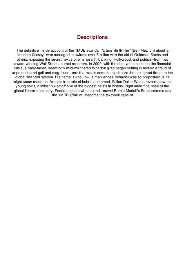 Read Pdf Billion Dollar Whale The Man Who Fooled Wall Street Hollyw