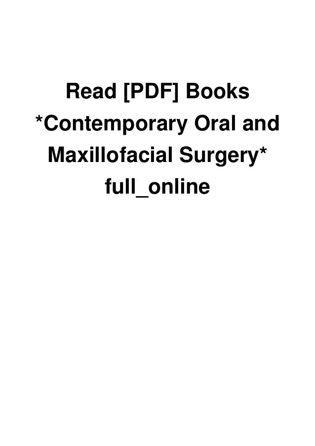 Read Pdf Books Contemporary Oral And Maxillofacial Surgery Full O