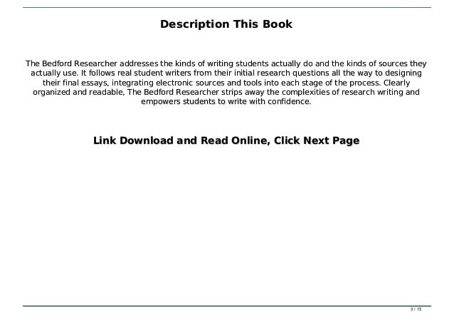 Read Pdf Books The Bedford Researcher For Any Device