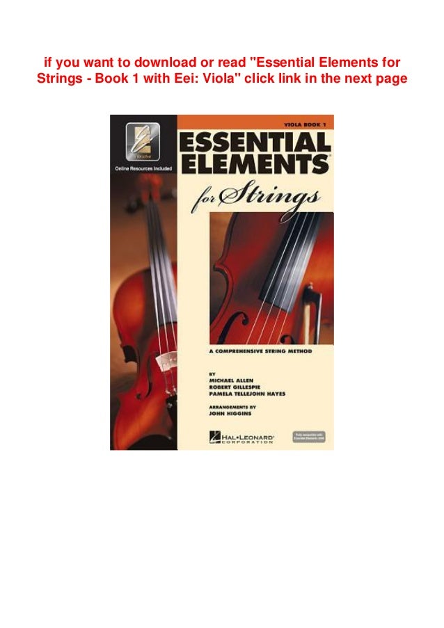 (READ PDF EBOOK) Essential Elements for Strings Book 1 with Eei
