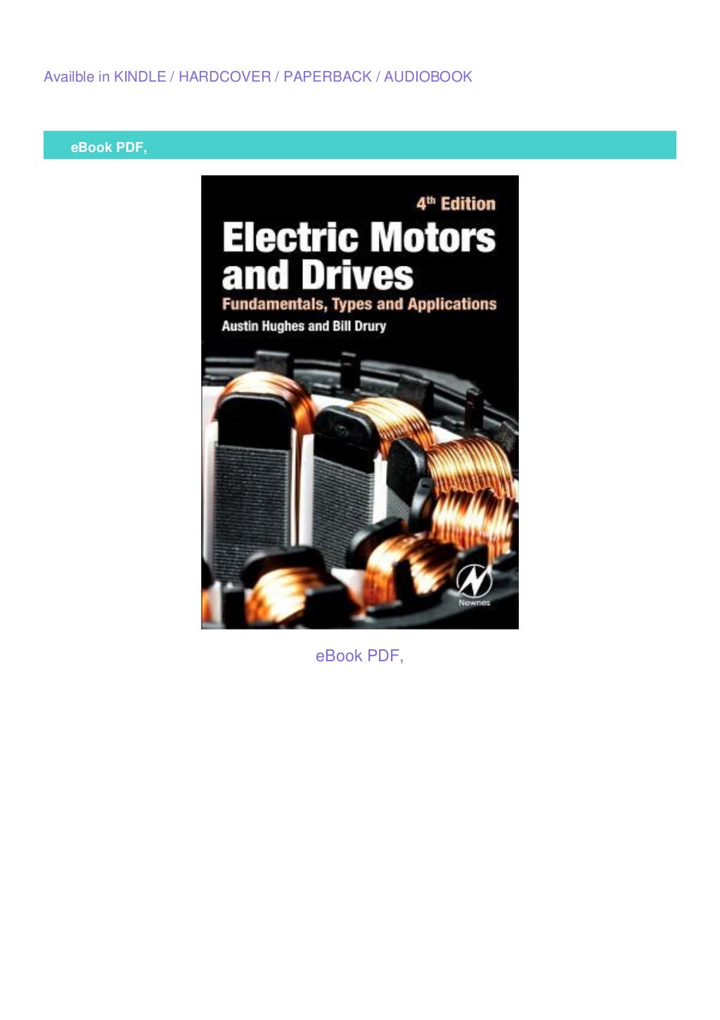 Read[PDF]Electric Motors and Drives Fundamentals, Types, and