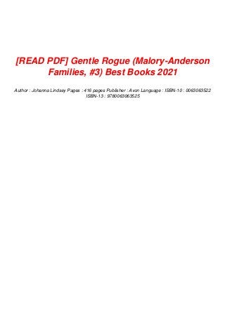 Read Pdf Gentle Rogue Malory Anderson Families 3 Best Books 2021