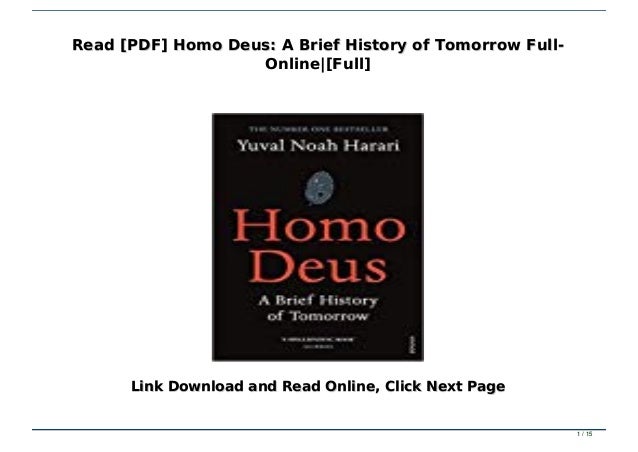 Homo Deus A Brief History of Tomorrow PDF » Free Books PDF EPUB a brief history of tomorrow pdf download free