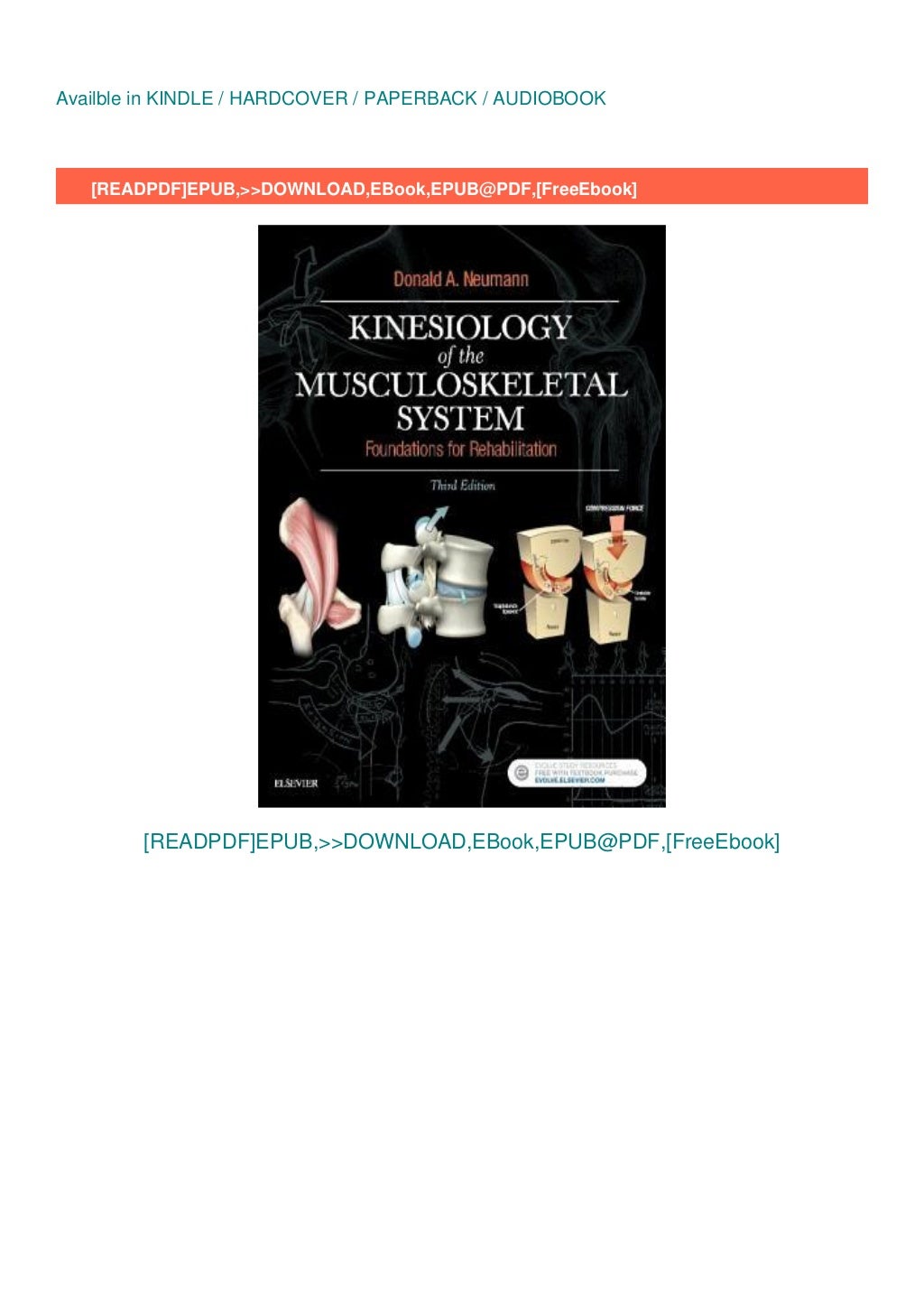 (READ-PDF!)Kinesiology of the Musculoskeletal System: Foundations for…