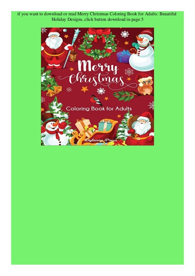 Download Read Pdf Merry Christmas Coloring Book For Adults Beautiful Holiday D