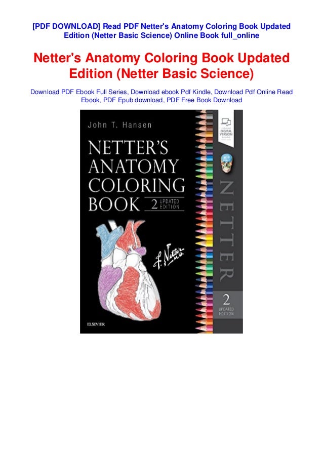 Download Read Pdf Netter S Anatomy Coloring Book Updated Edition Netter Basic