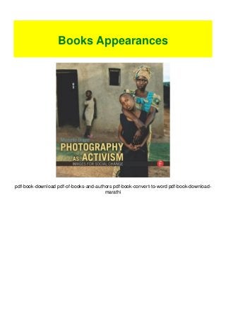 pdf-book-download pdf-of-books-and-authors pdf-book-convert-to-word pdf-book-download-
marathi
Books Appearances
 