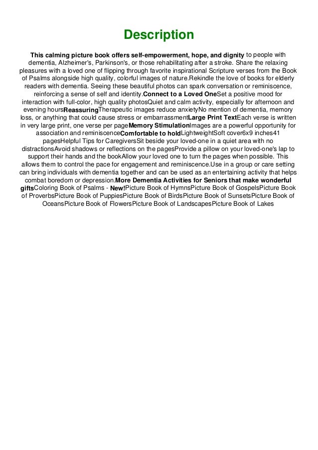 READ PDF Picture Book Of Psalms For Seniors With Dementia Large read pdf picture book of psalms for seniors with dementia large
