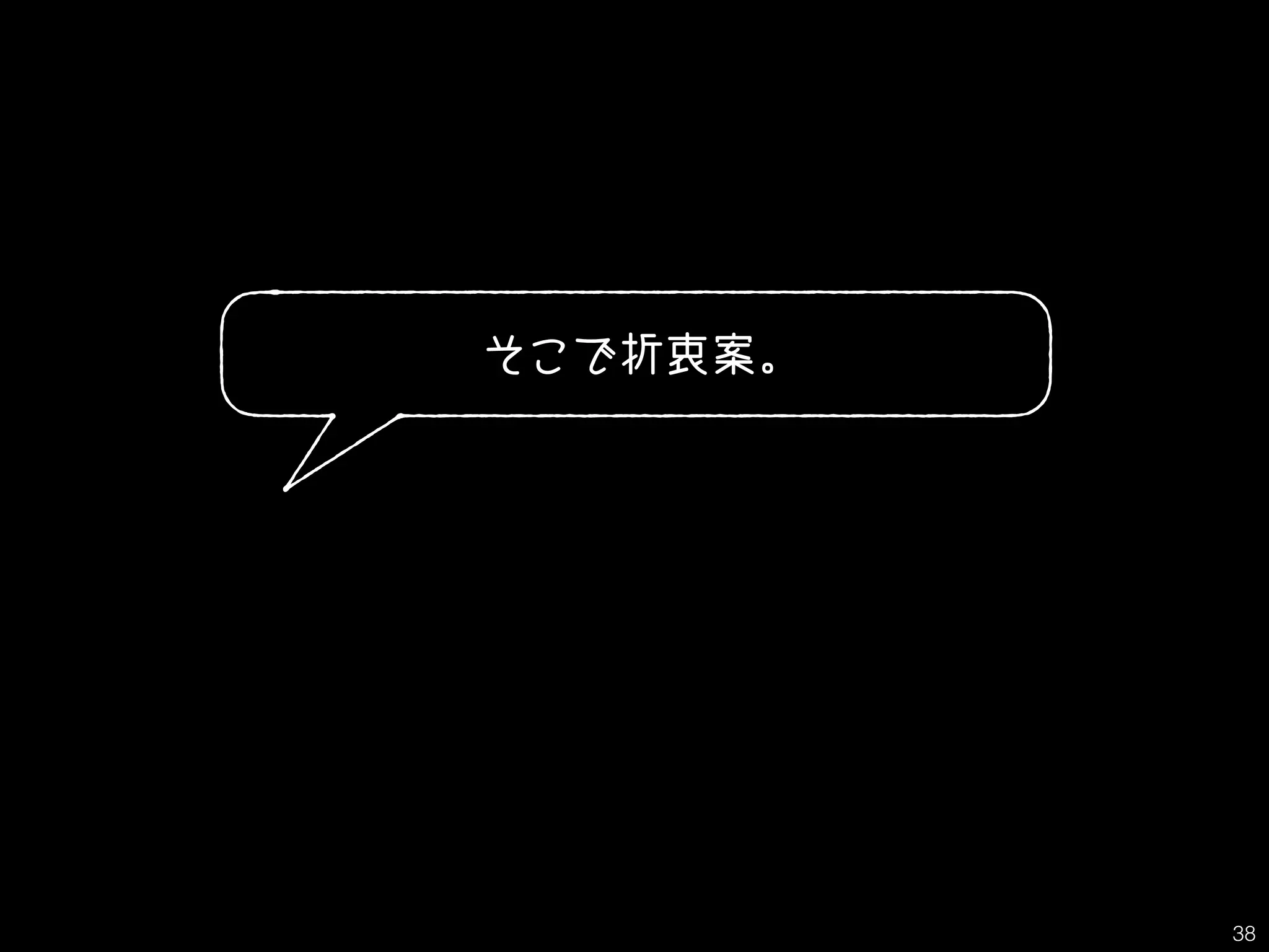 そこで折衷案。
38
 