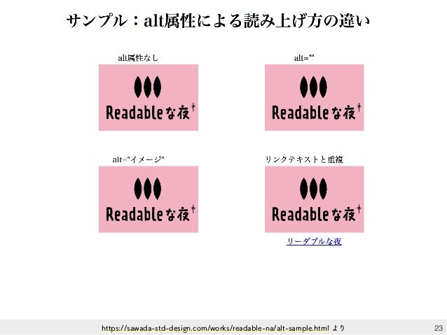 代替テキストの基本から応用まで