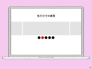 79
色だけでの表現
 