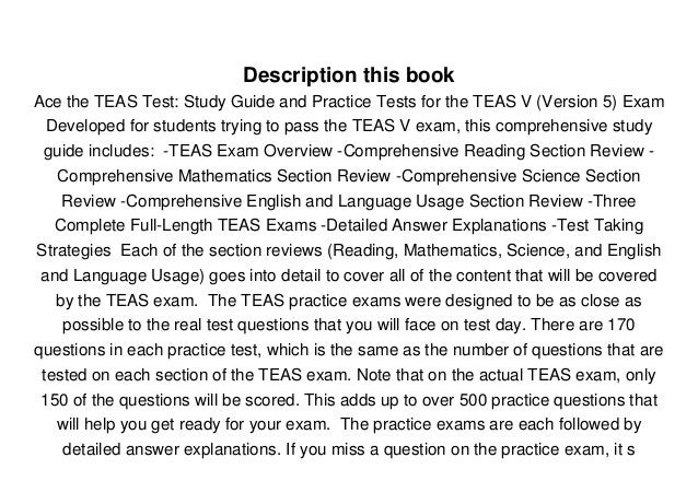 Read Ace the TEAS Test: Study Guide and Practice Tests for ...