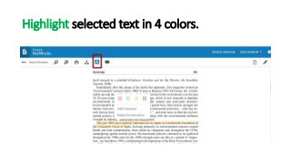 Highlight selected text in 4 colors.
 