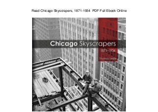 Read Chicago Skyscrapers, 1871-1934 PDF Full Ebook Online
 