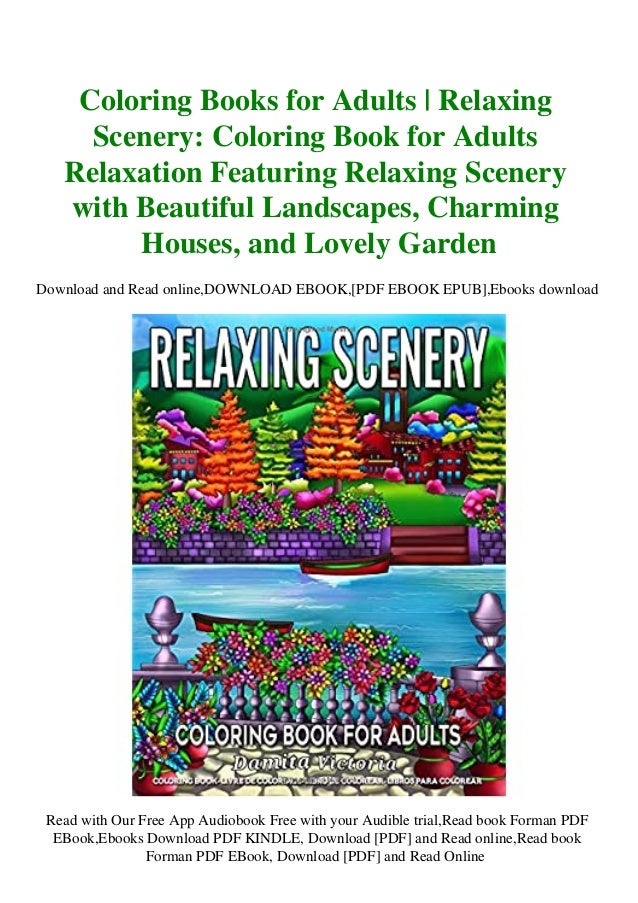 Download Read Coloring Books For Adults Relaxing Scenery Coloring Book For