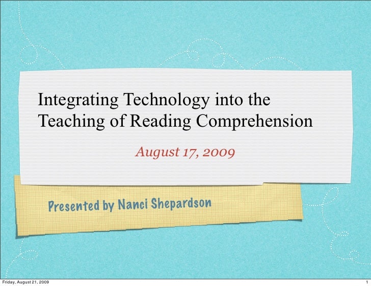 technology in education reading comprehension