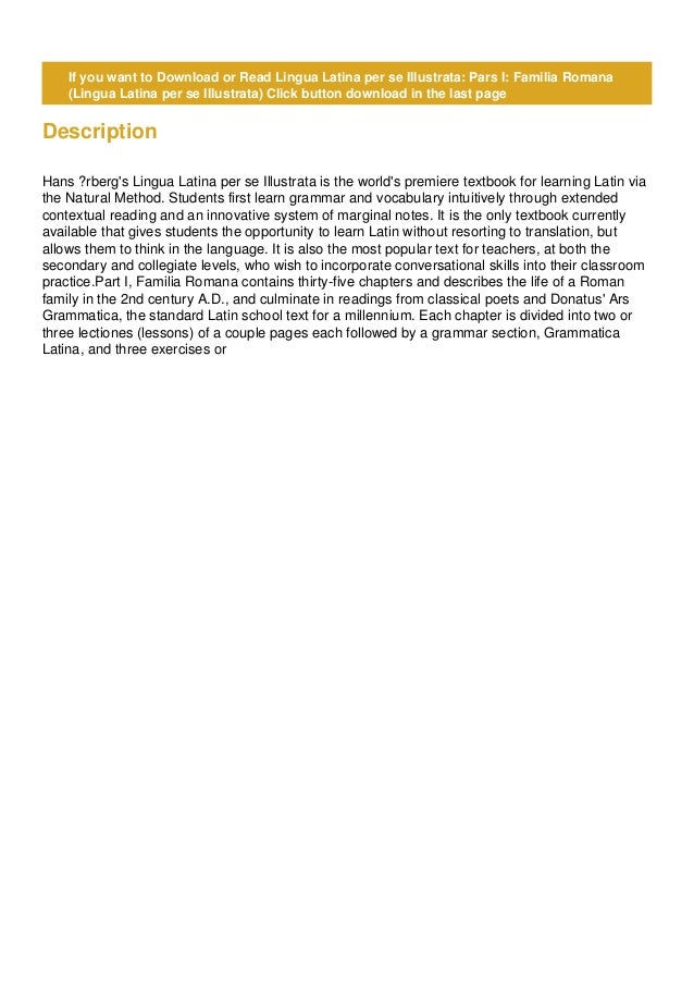 lingua latina per se illustrata glossary